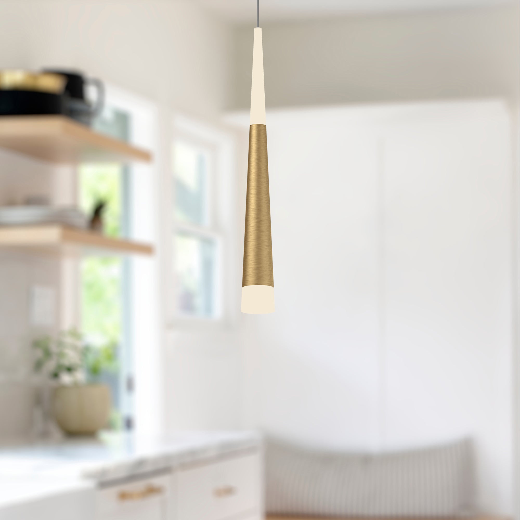Ultra 2-in Brushed Gold LED Pendant