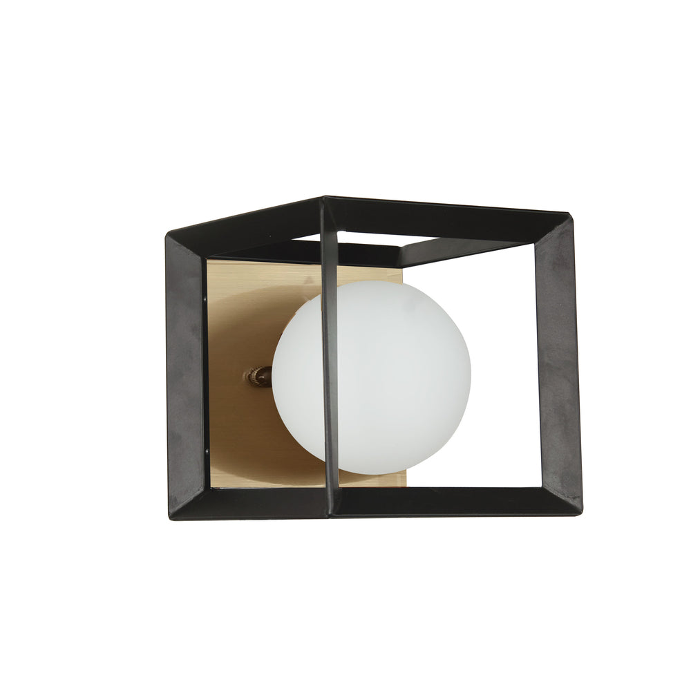 Dainolite V166-1W-BK-AGB Bathroom Fixture Transitional - Aged Brass