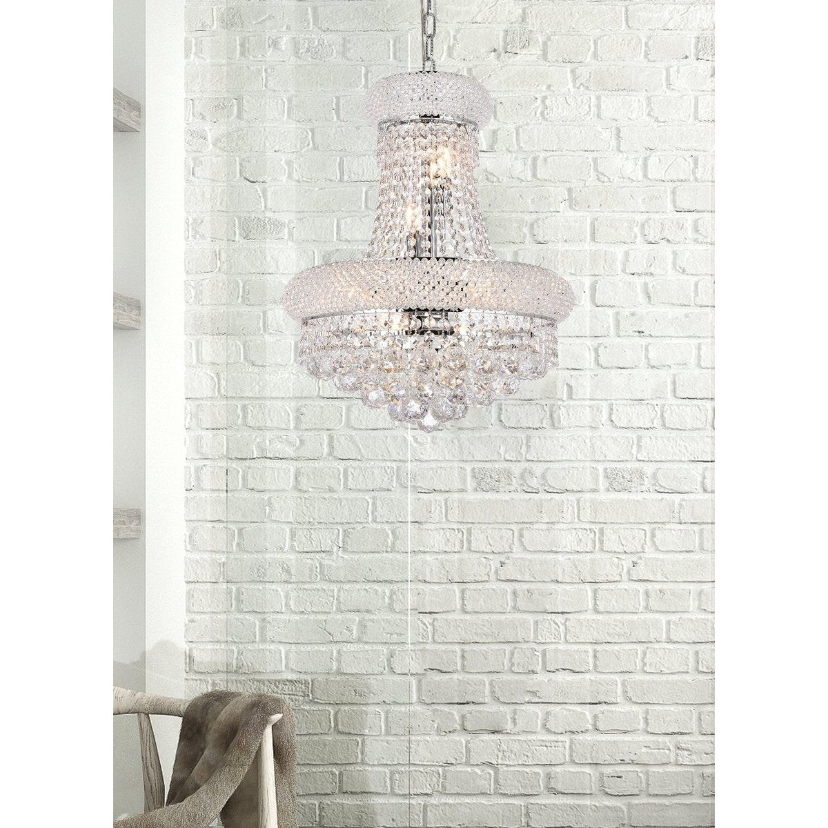 Elegant Lighting PRIMO V1800D16C/RC Pendant Transitional - Chrome