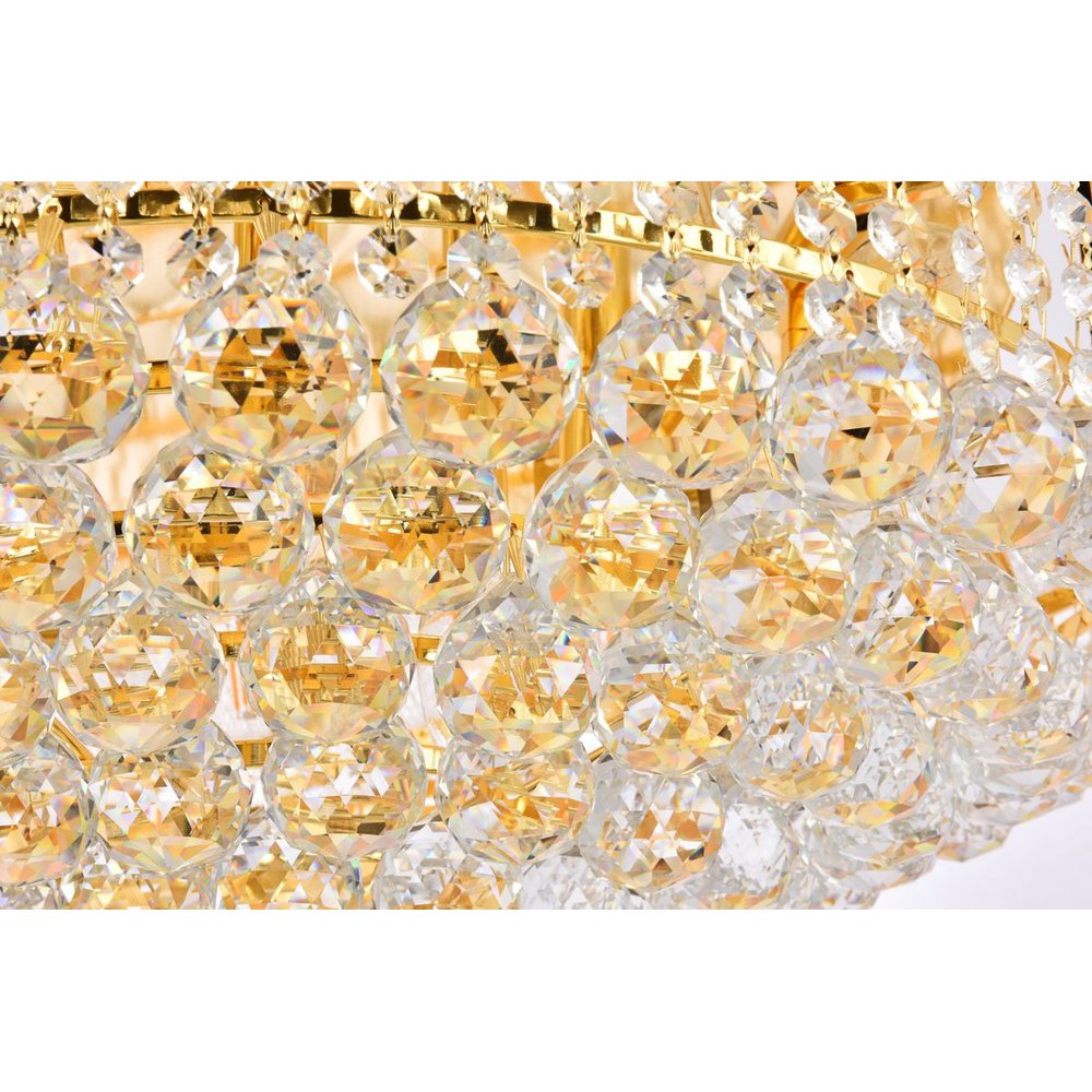 Elegant Lighting PRIMO V1800F40SG/RC Flush Mount Transitional - Gold