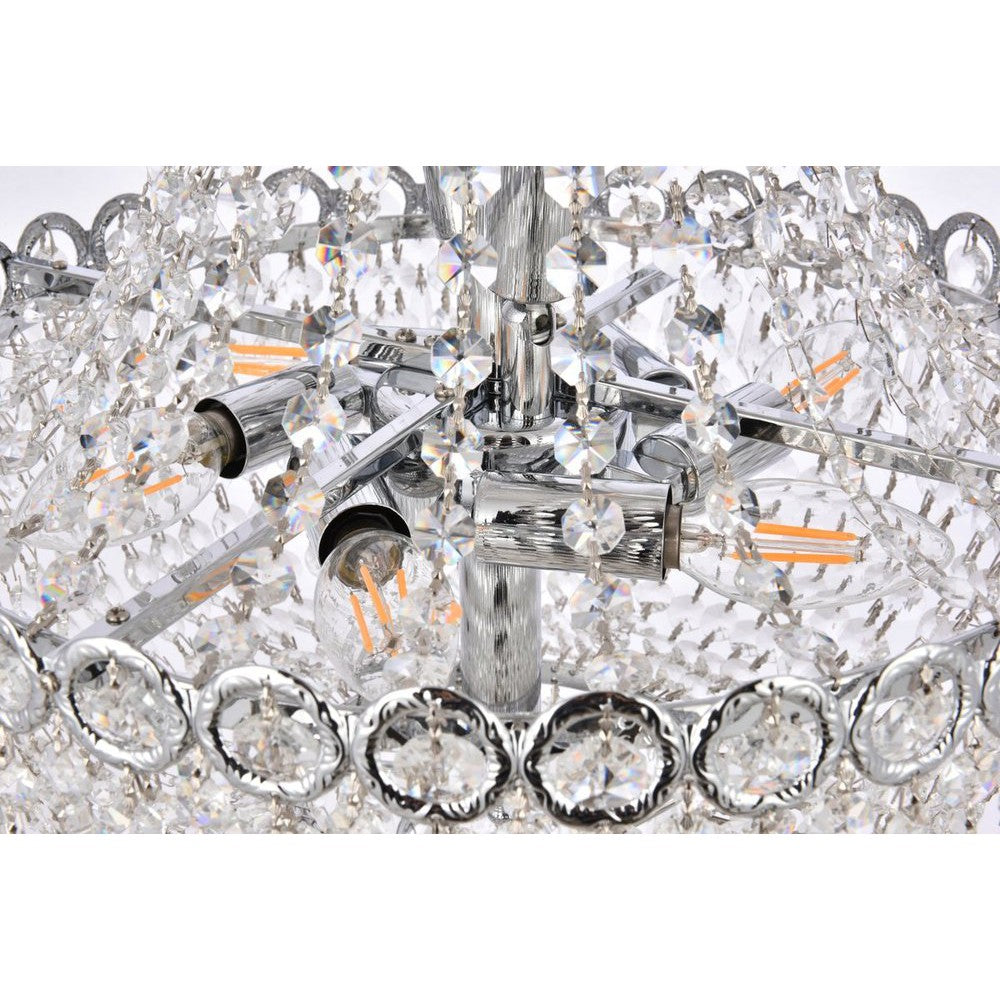 Elegant Lighting CENTURY V1900D16C/RC Pendant Transitional - Chrome