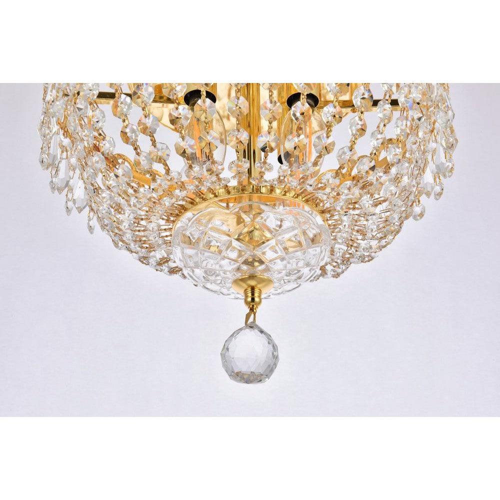 Elegant Lighting CENTURY V1900F12G/RC Flush Mount Transitional - Gold