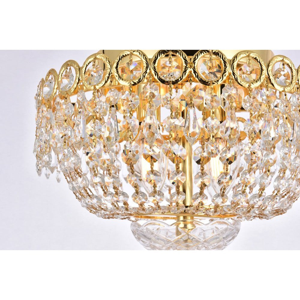 Elegant Lighting CENTURY V1900F12G/RC Flush Mount Transitional - Gold