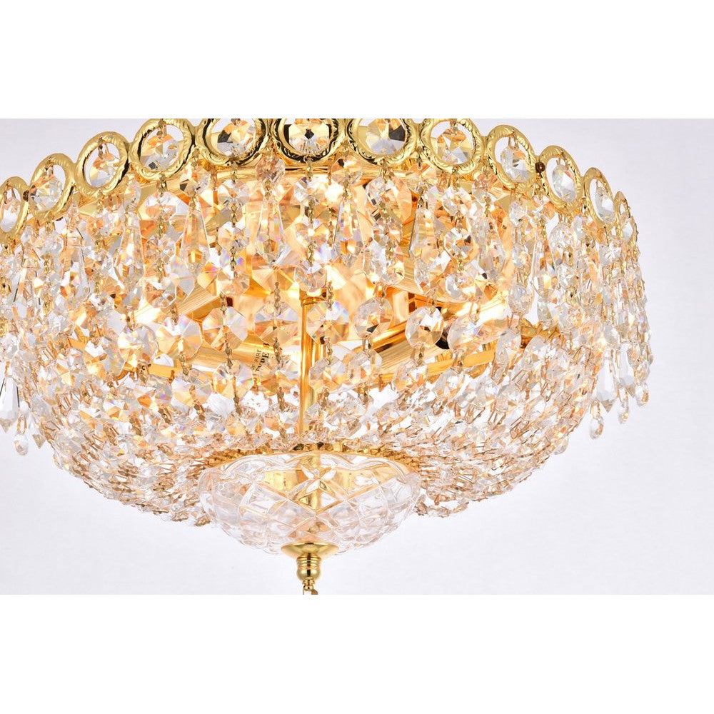 Elegant Lighting CENTURY V1900F14G/RC Flush Mount Transitional - Gold