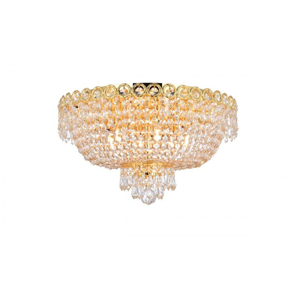 Elegant Lighting CENTURY V1900F18G/RC Flush Mount Transitional - Gold