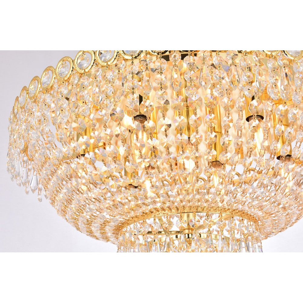 Elegant Lighting CENTURY V1900F20G/RC Flush Mount Transitional - Gold