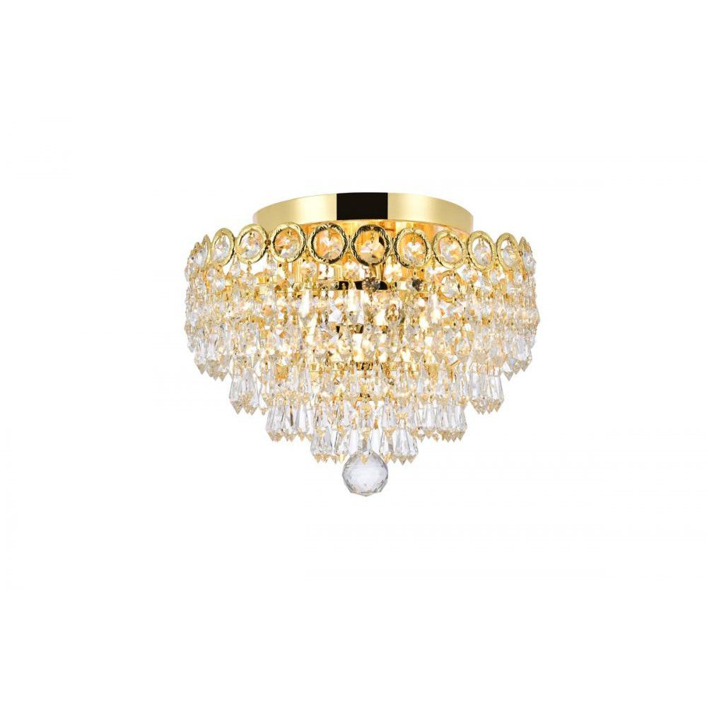 Elegant Lighting CENTURY V1902F12G/RC Flush Mount Transitional - Gold