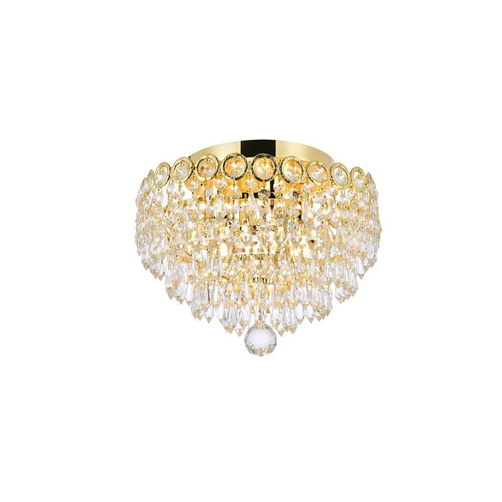 Elegant Lighting CENTURY V1902F12G/RC Flush Mount Transitional - Gold