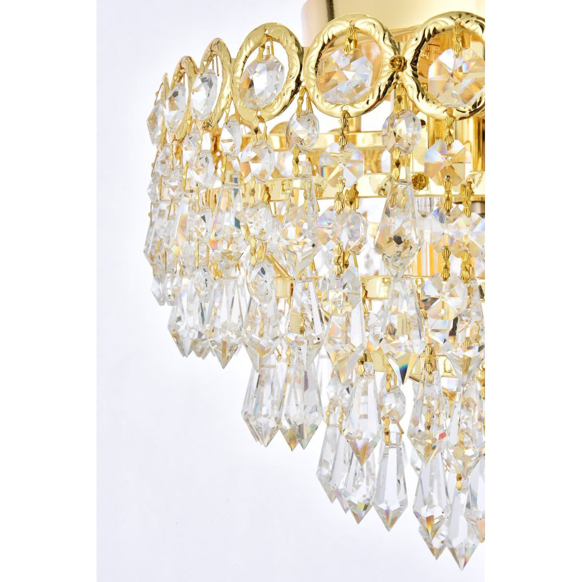 Elegant Lighting CENTURY V1902F12G/RC Flush Mount Transitional - Gold