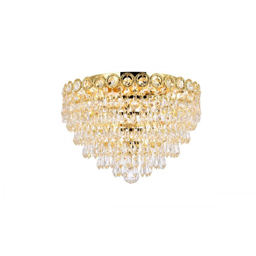 Elegant Lighting CENTURY V1902F14G/RC Flush Mount Transitional - Gold