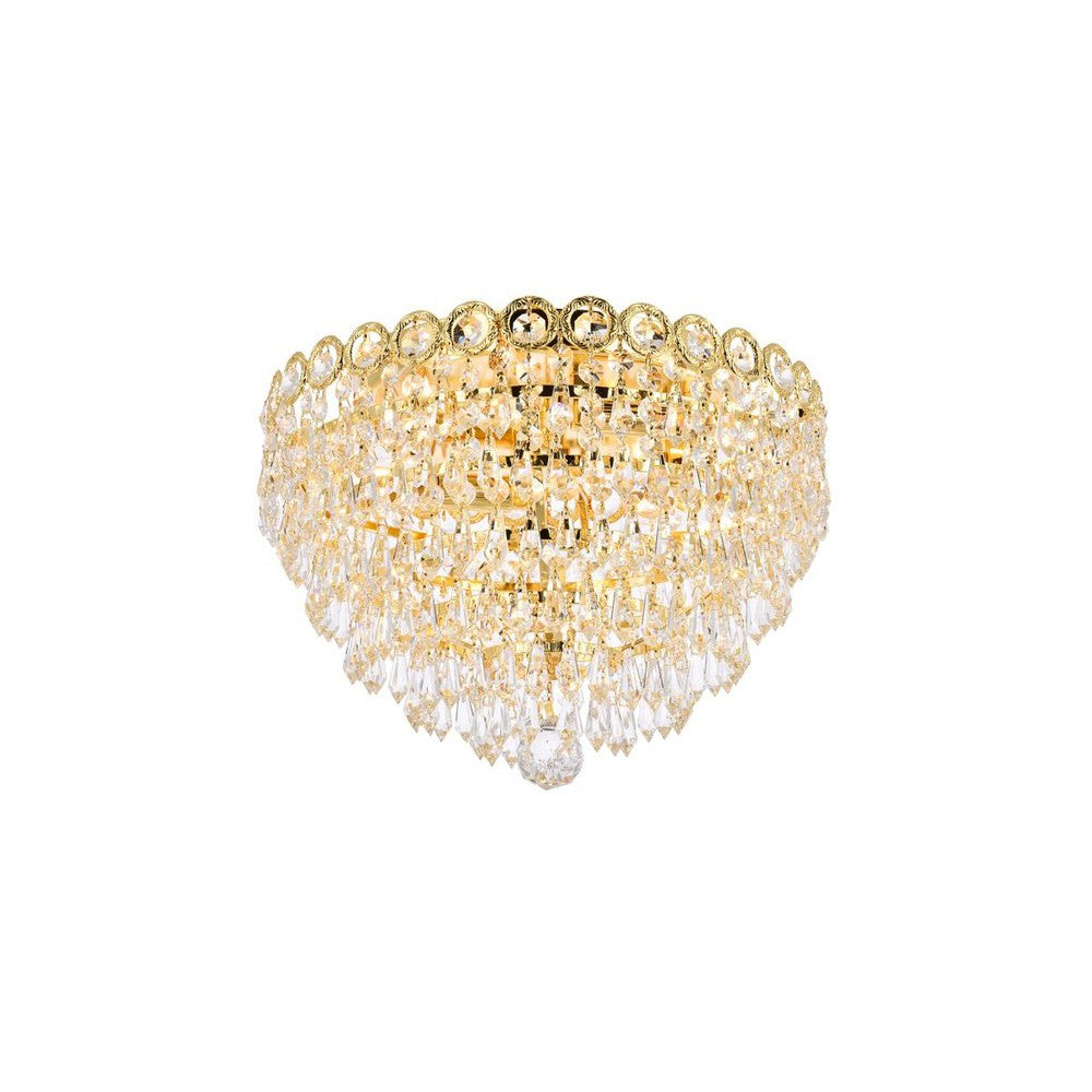 Elegant Lighting CENTURY V1902F14G/RC Flush Mount Transitional - Gold