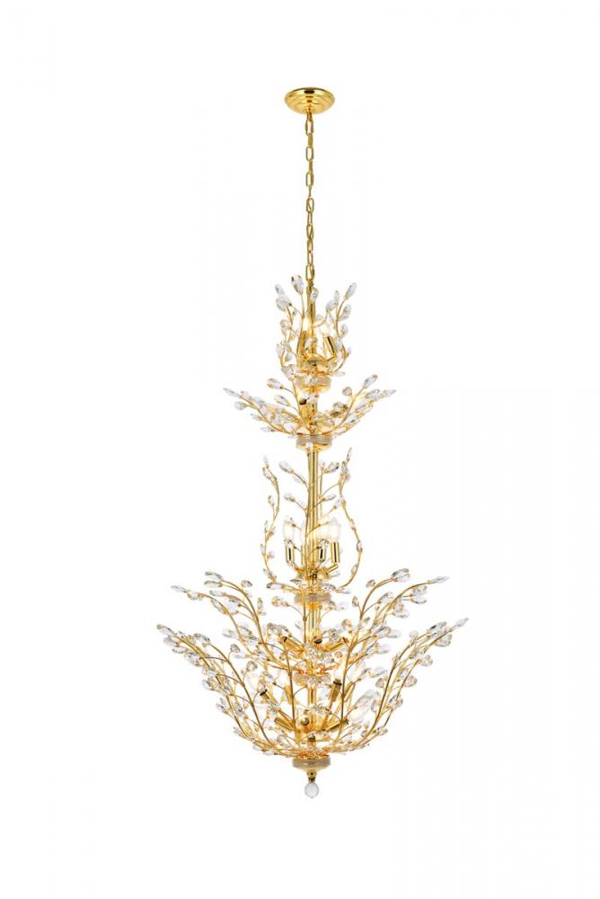 Elegant Lighting ORCHID V2011G54G/RC Chandelier Transitional - Gold