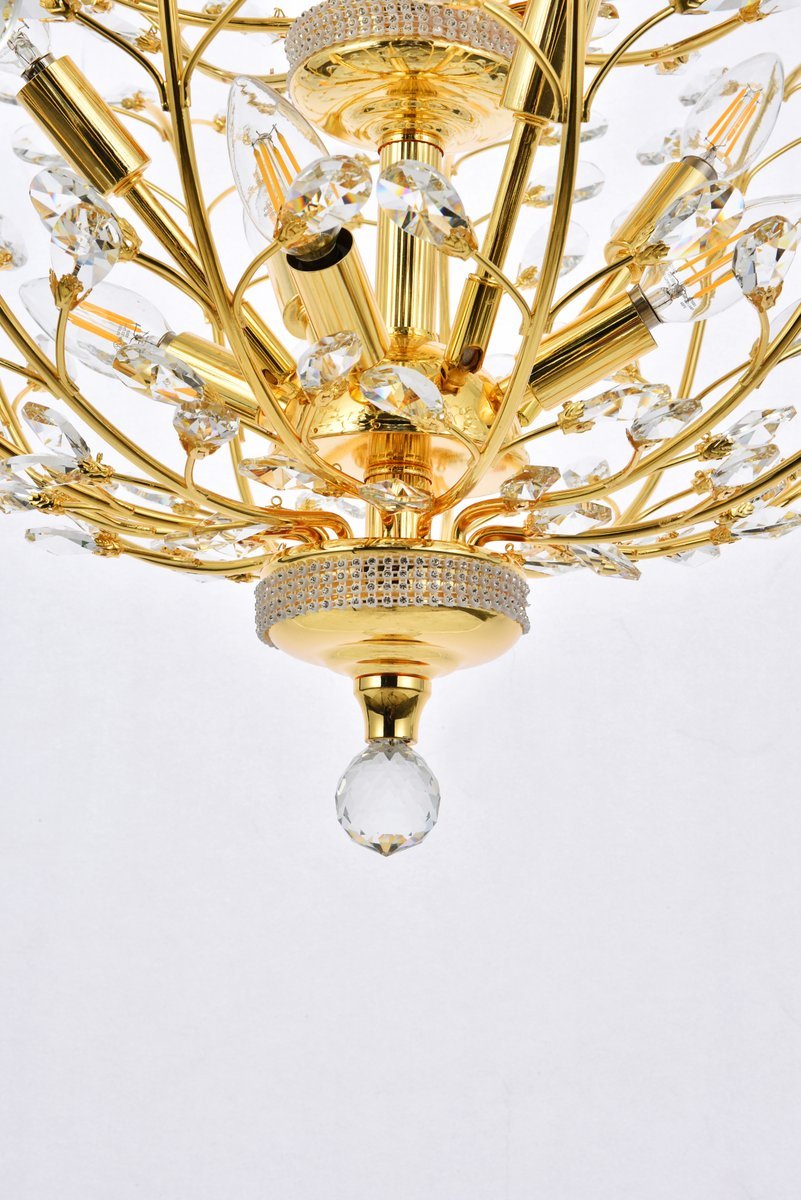 Elegant Lighting ORCHID V2011G54G/RC Chandelier Transitional - Gold