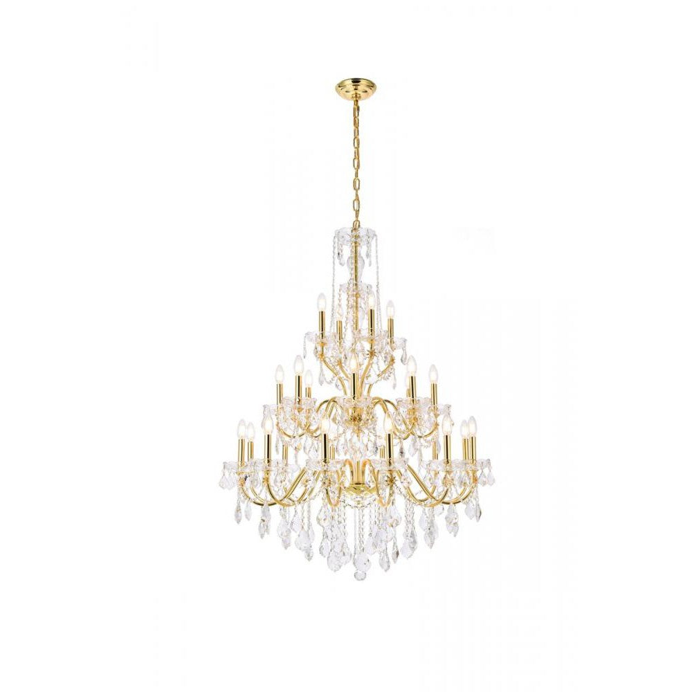 Elegant Lighting ST. FRANCIS V2015G36G/RC Chandelier Transitional - Gold