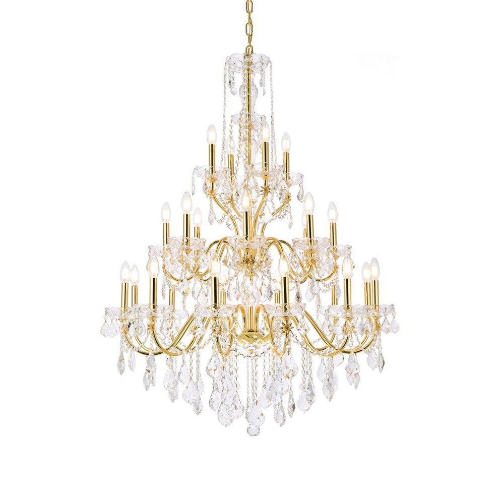 Elegant Lighting ST. FRANCIS V2015G36G/RC Chandelier Transitional - Gold