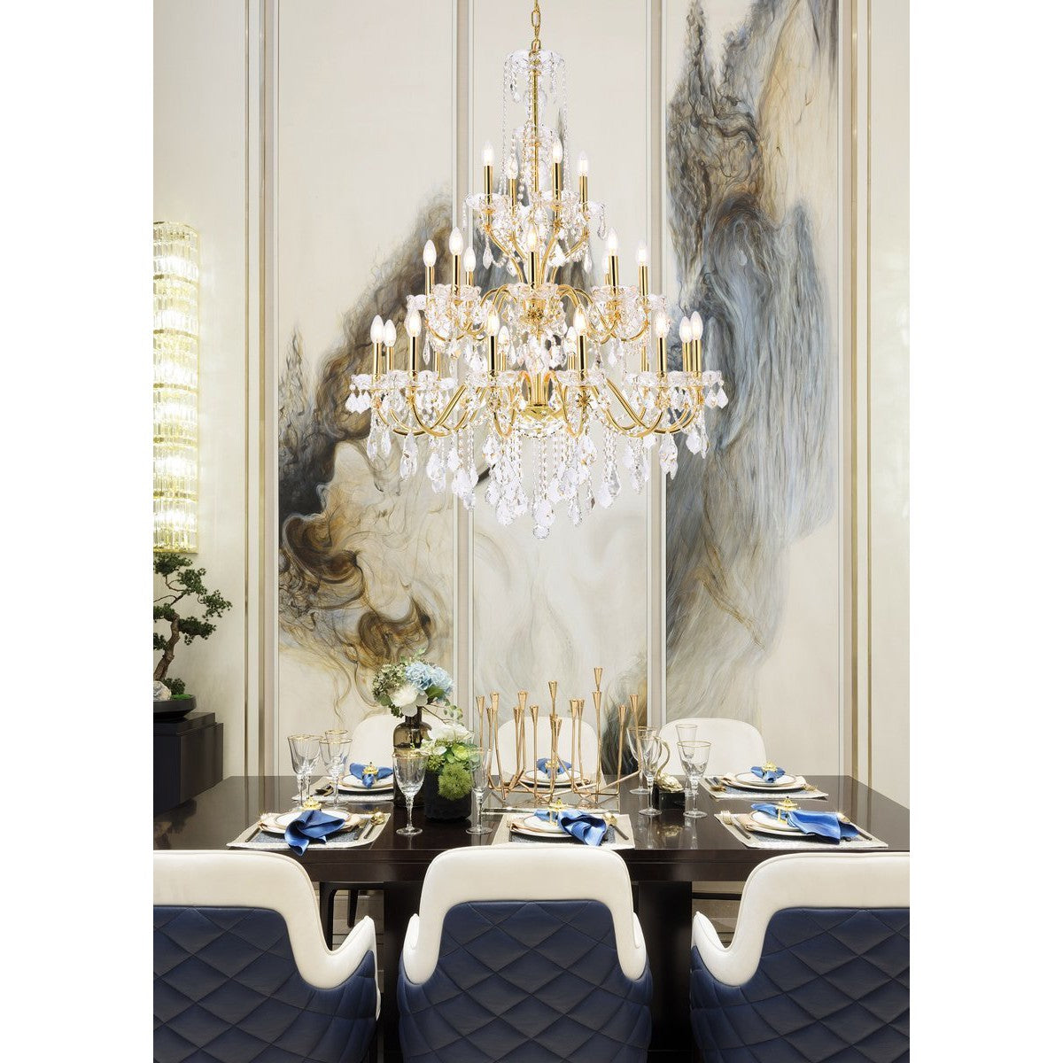 Elegant Lighting ST. FRANCIS V2015G36G/RC Chandelier Transitional - Gold