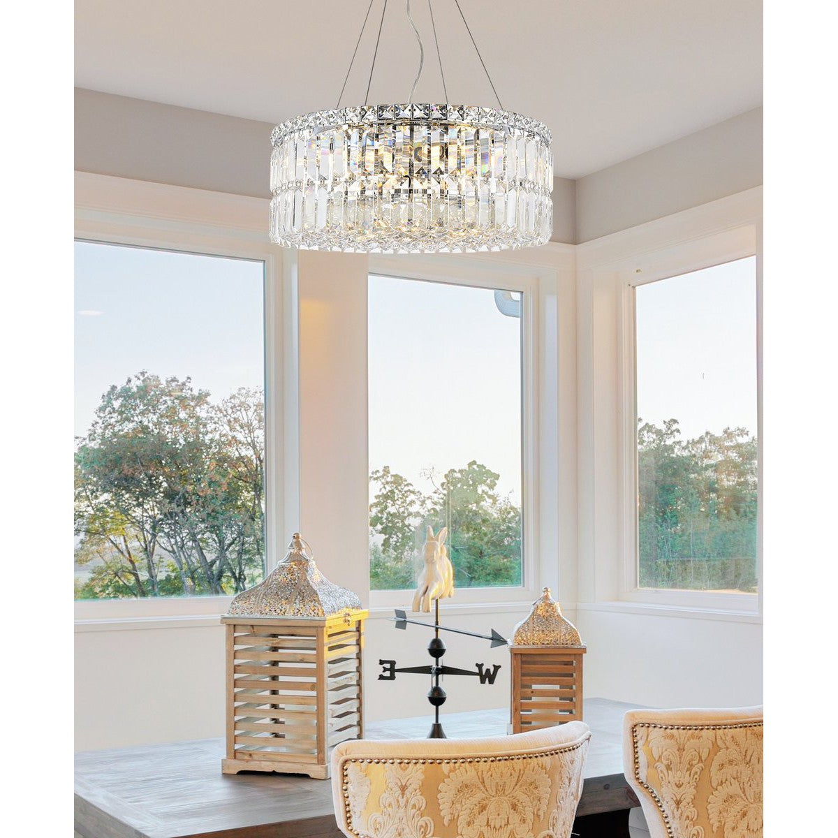 Elegant Lighting MAXIME V2030D20C/RC Chandelier Contemporary - Chrome