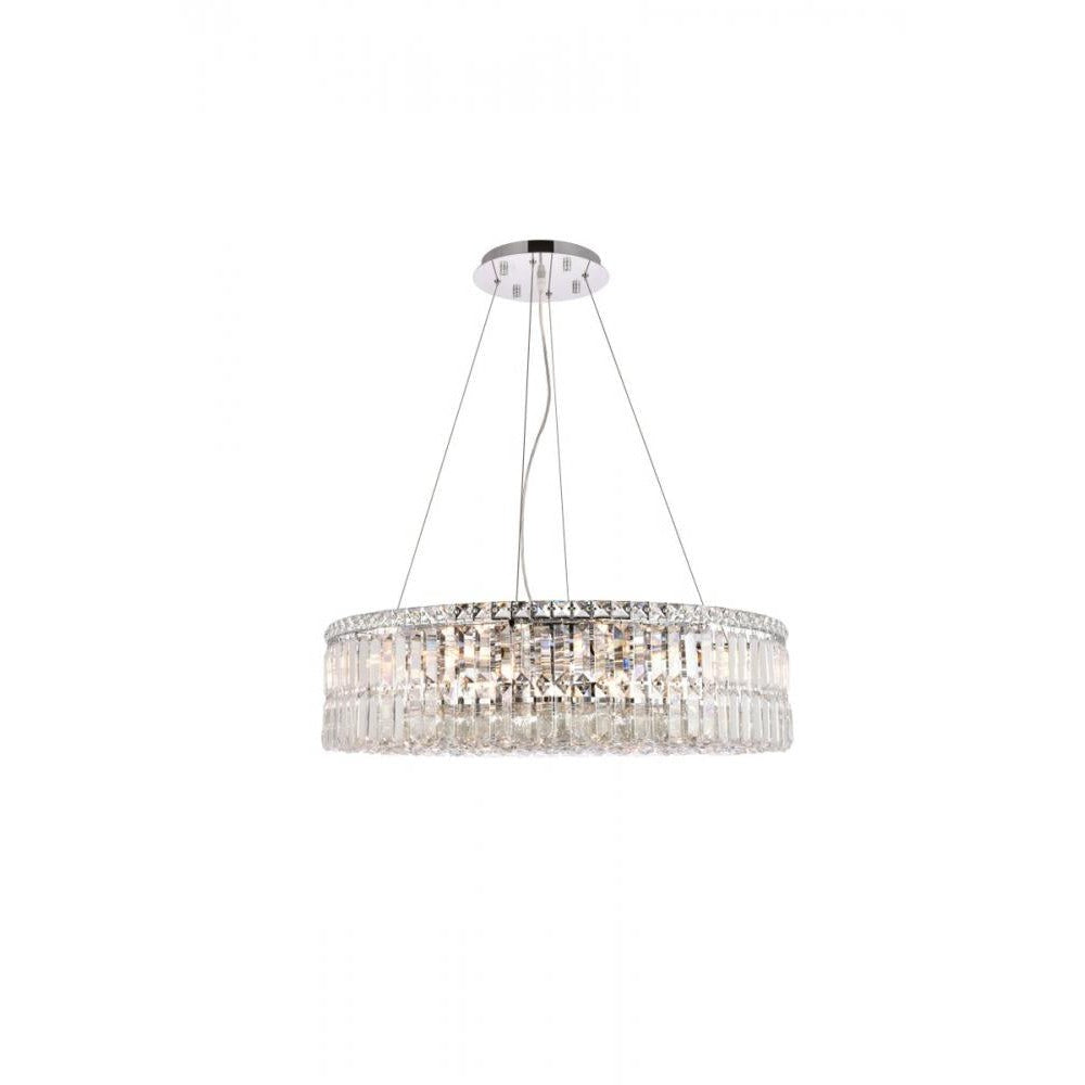 Elegant Lighting MAXIME V2030D28C/RC Chandelier Contemporary - Chrome