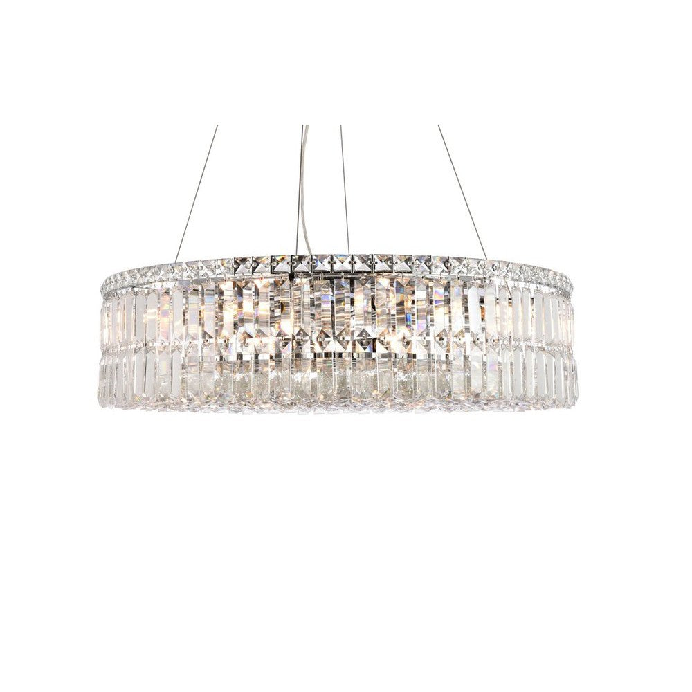 Elegant Lighting MAXIME V2030D28C/RC Chandelier Contemporary - Chrome