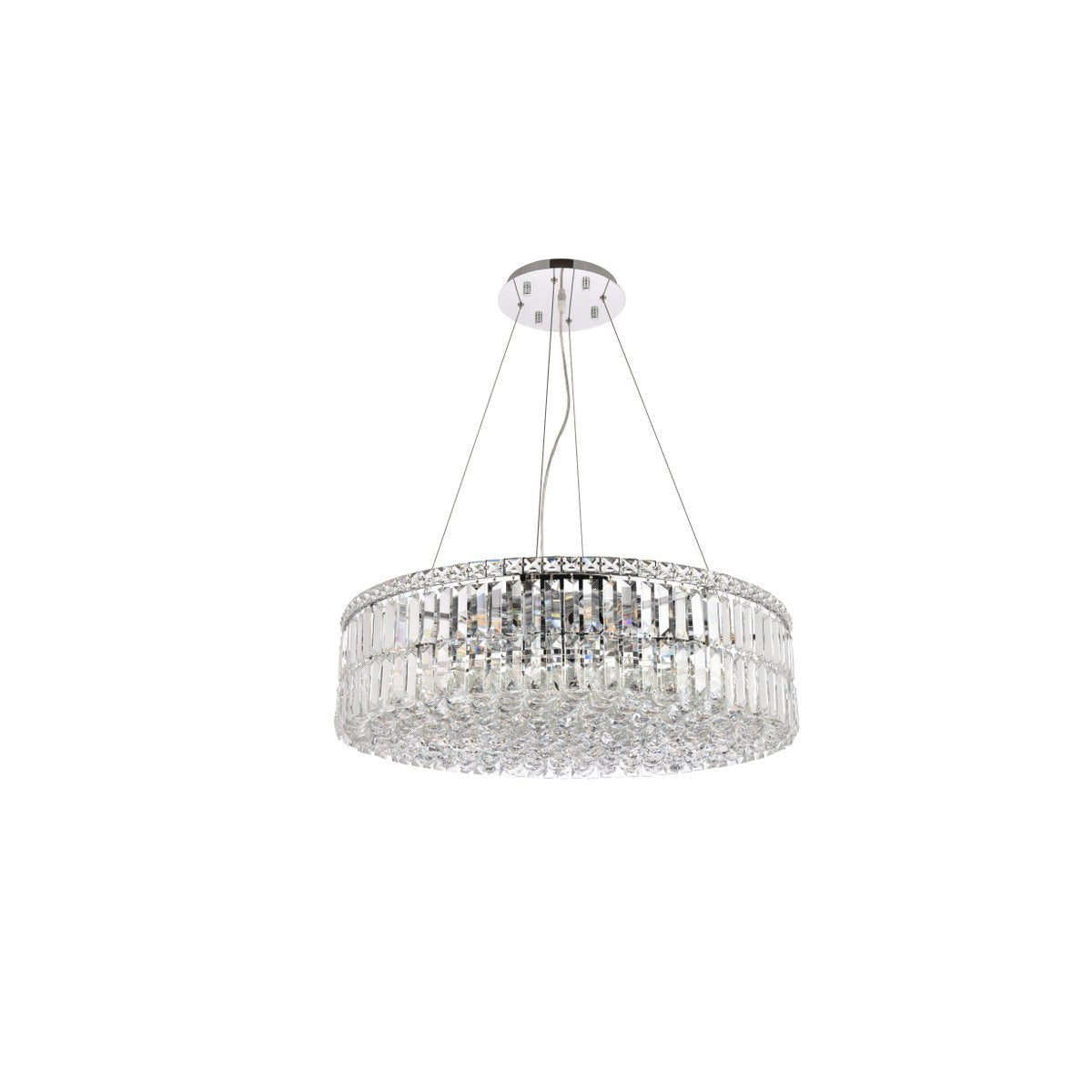 Elegant Lighting MAXIME V2030D28C/RC Chandelier Contemporary - Chrome