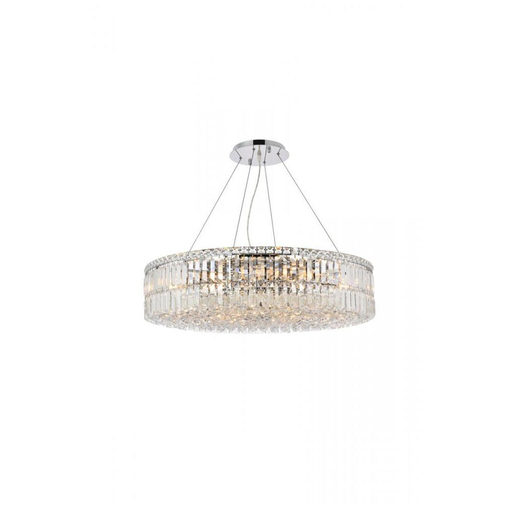 Elegant Lighting MAXIME V2030D32C/RC Chandelier Contemporary - Chrome