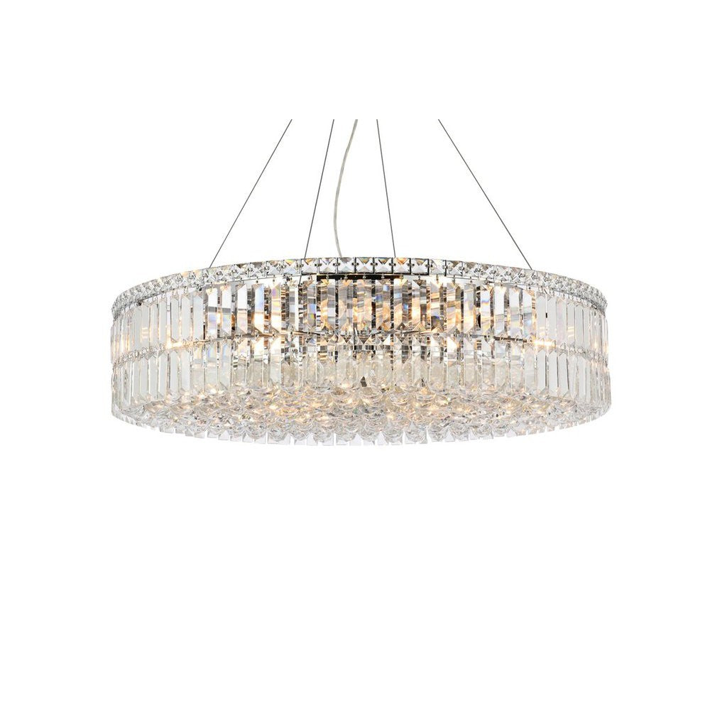 Elegant Lighting MAXIME V2030D32C/RC Chandelier Contemporary - Chrome