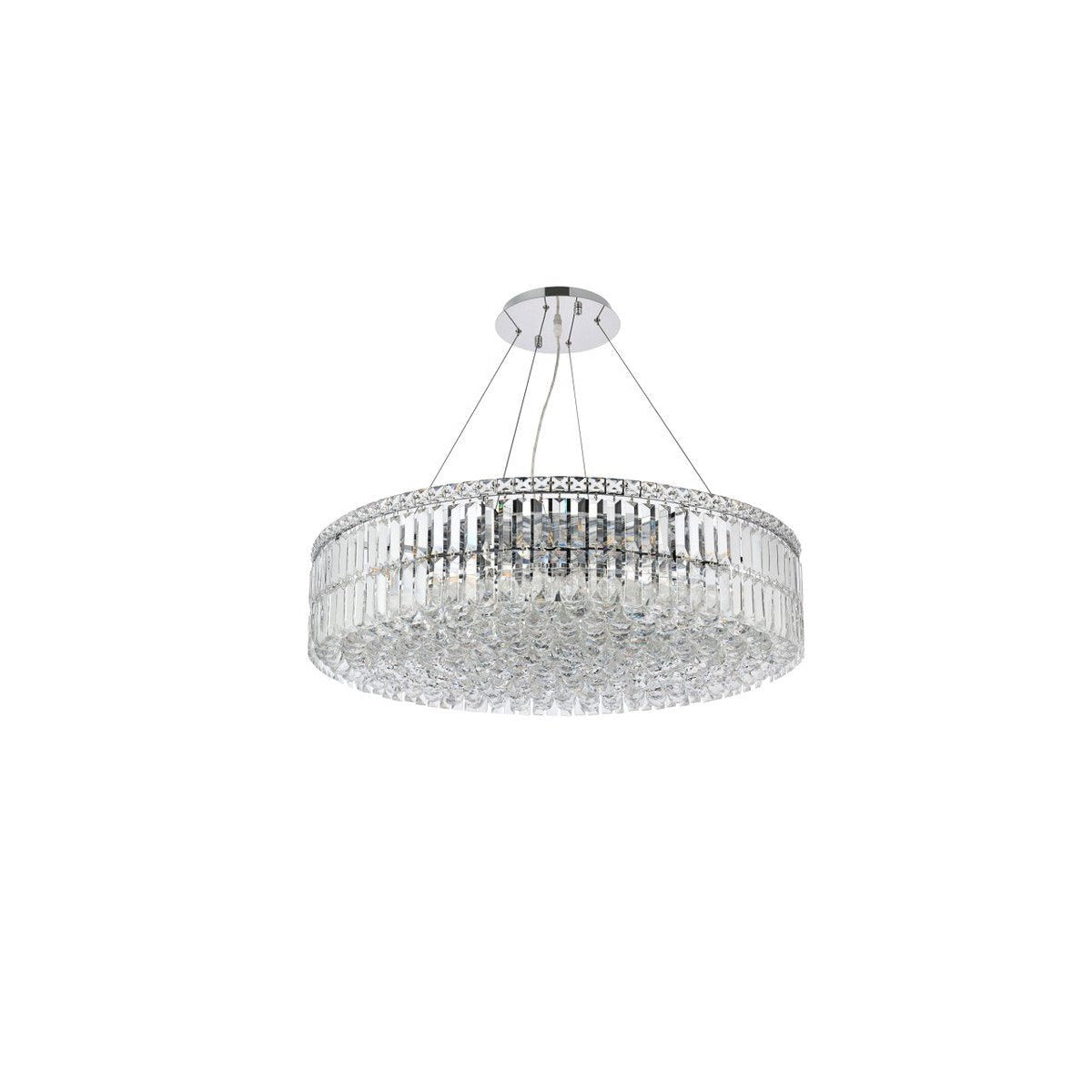 Elegant Lighting MAXIME V2030D32C/RC Chandelier Contemporary - Chrome