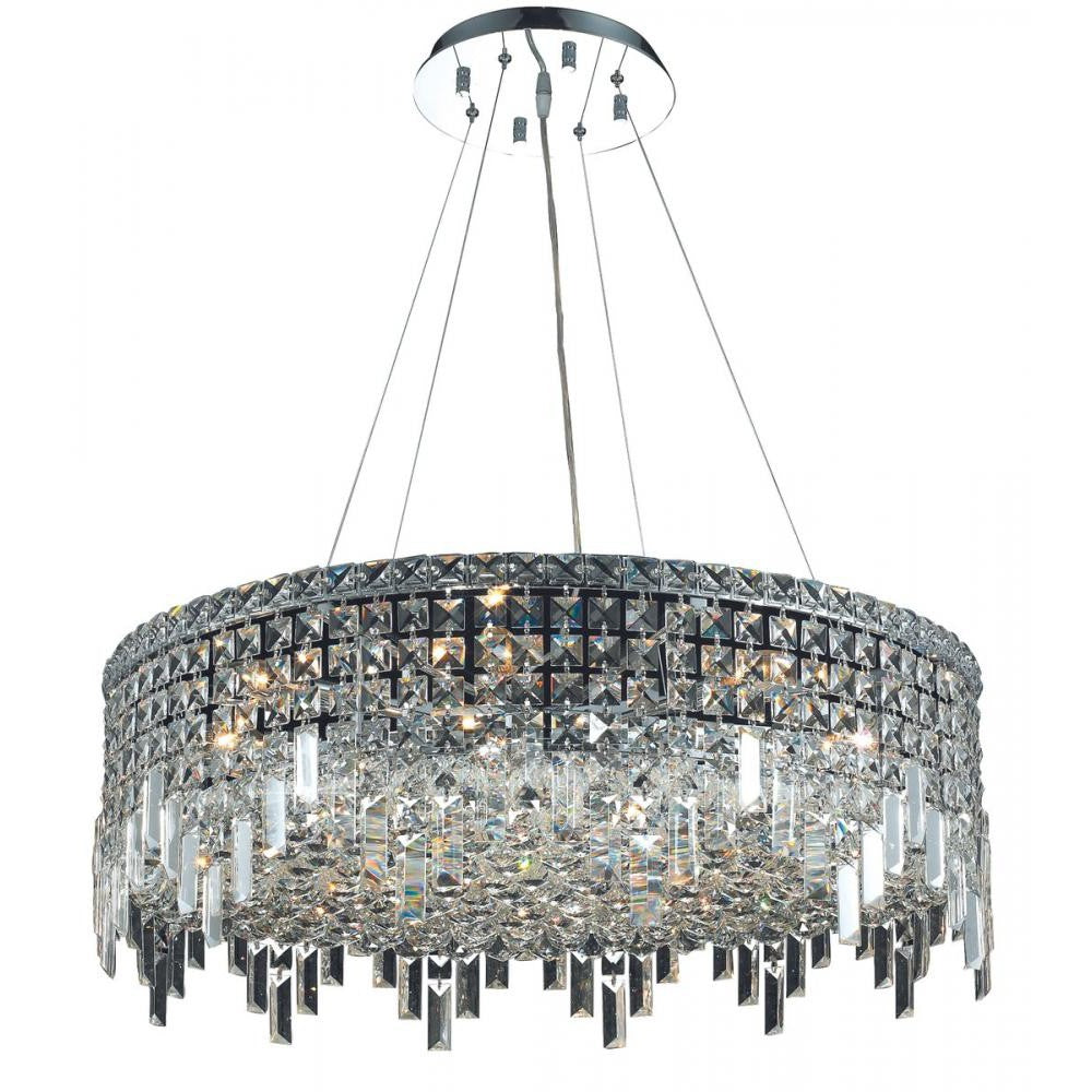 Elegant Lighting MAXIME V2031D28C/RC Chandelier Contemporary - Chrome