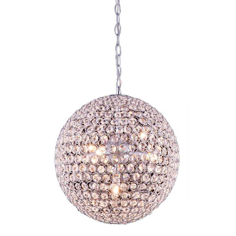 Elegant Lighting CABARET V2102D14C/RC Pendant Contemporary - Chrome