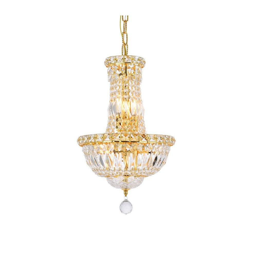 Elegant Lighting TRANQUIL V2528D12G/RC Mini Pendant Transitional - Gold