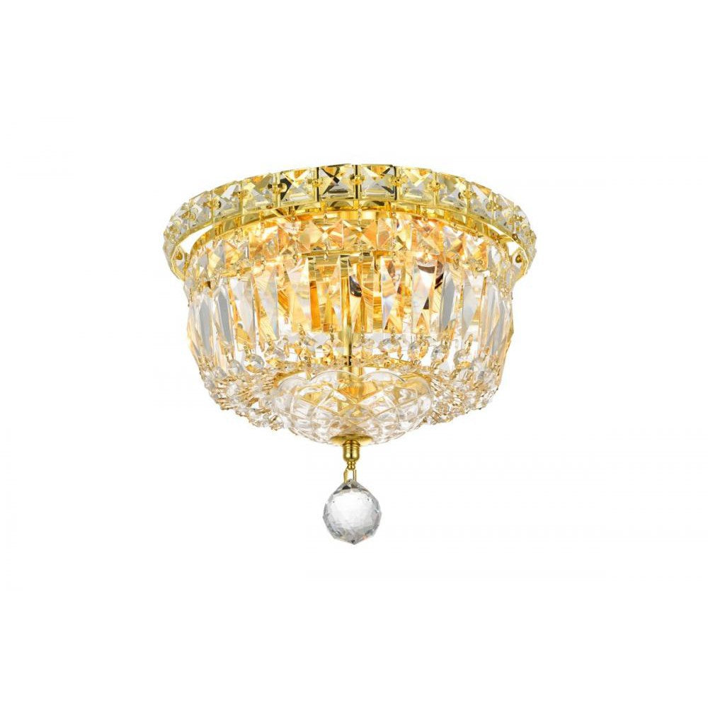 Elegant Lighting TRANQUIL V2528F10G/RC Flush Mount Transitional - Gold