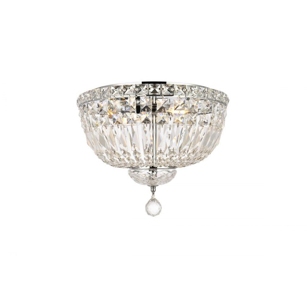 Elegant Lighting TRANQUIL V2528F14C/RC Flush Mount Transitional - Chrome