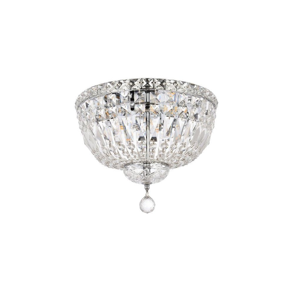 Elegant Lighting TRANQUIL V2528F14C/RC Flush Mount Transitional - Chrome