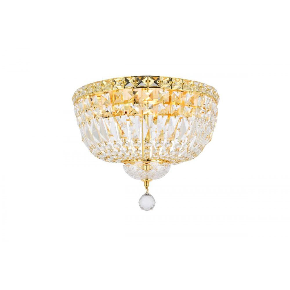 Elegant Lighting TRANQUIL V2528F14G/RC Flush Mount Transitional - Gold