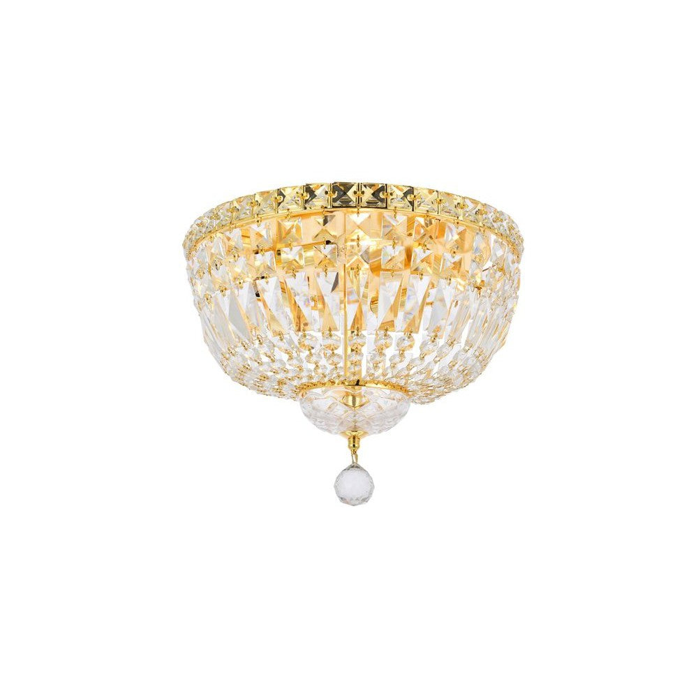 Elegant Lighting TRANQUIL V2528F14G/RC Flush Mount Transitional - Gold