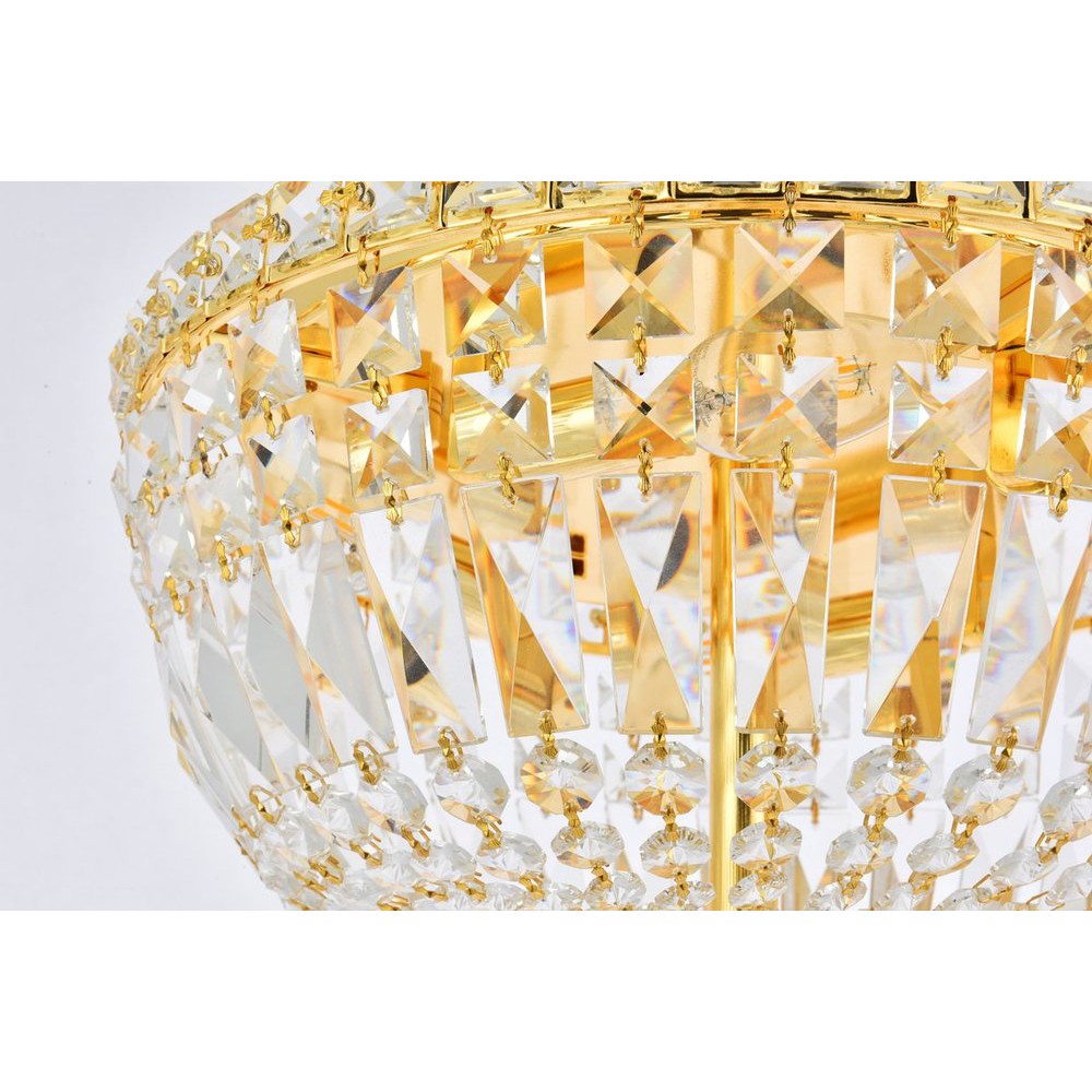 Elegant Lighting TRANQUIL V2528F14G/RC Flush Mount Transitional - Gold