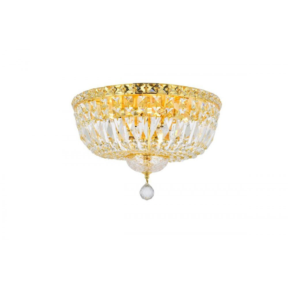 Elegant Lighting TRANQUIL V2528F16G/RC Flush Mount Transitional - Gold