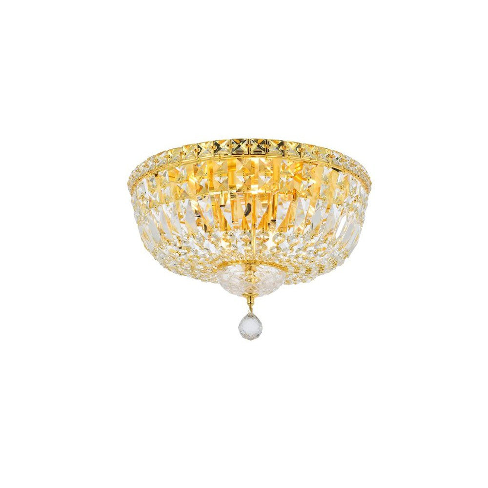 Elegant Lighting TRANQUIL V2528F16G/RC Flush Mount Transitional - Gold