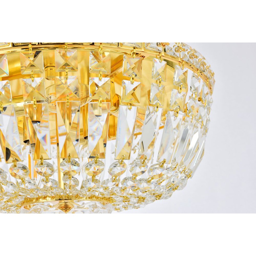 Elegant Lighting TRANQUIL V2528F16G/RC Flush Mount Transitional - Gold