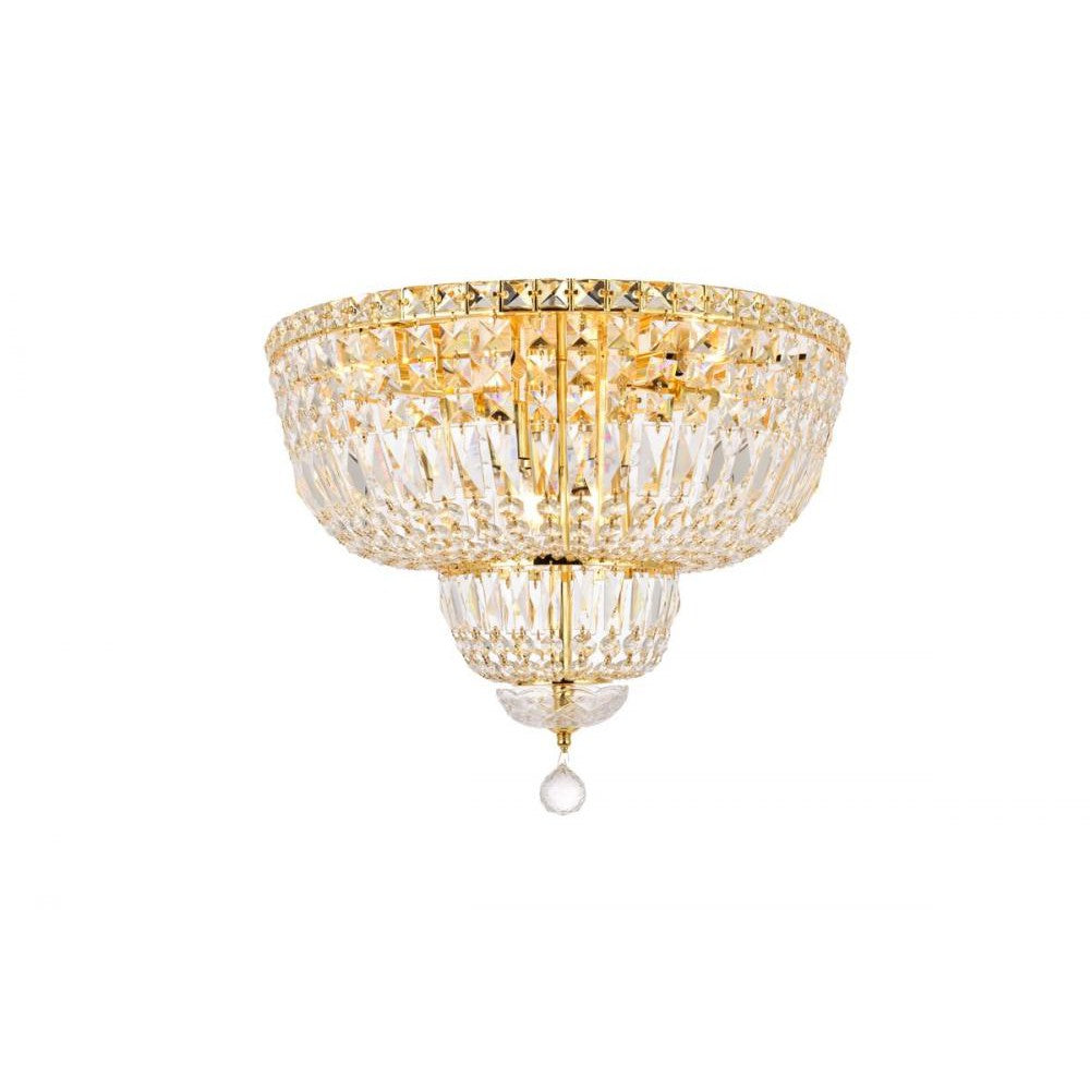 Elegant Lighting TRANQUIL V2528F20G/RC Flush Mount Transitional - Gold