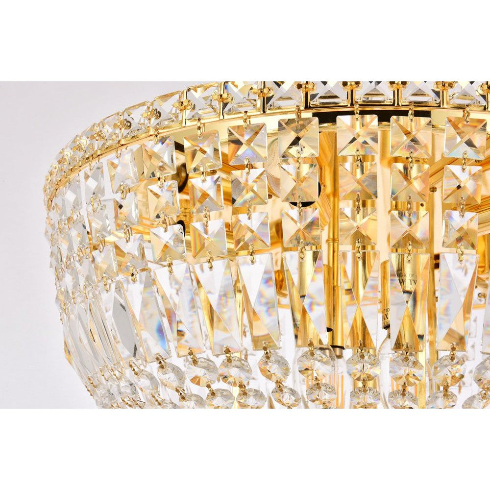 Elegant Lighting TRANQUIL V2528F20G/RC Flush Mount Transitional - Gold