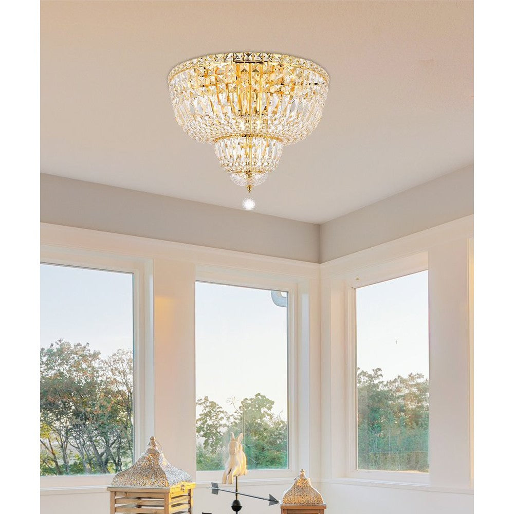 Elegant Lighting TRANQUIL V2528F20G/RC Flush Mount Transitional - Gold