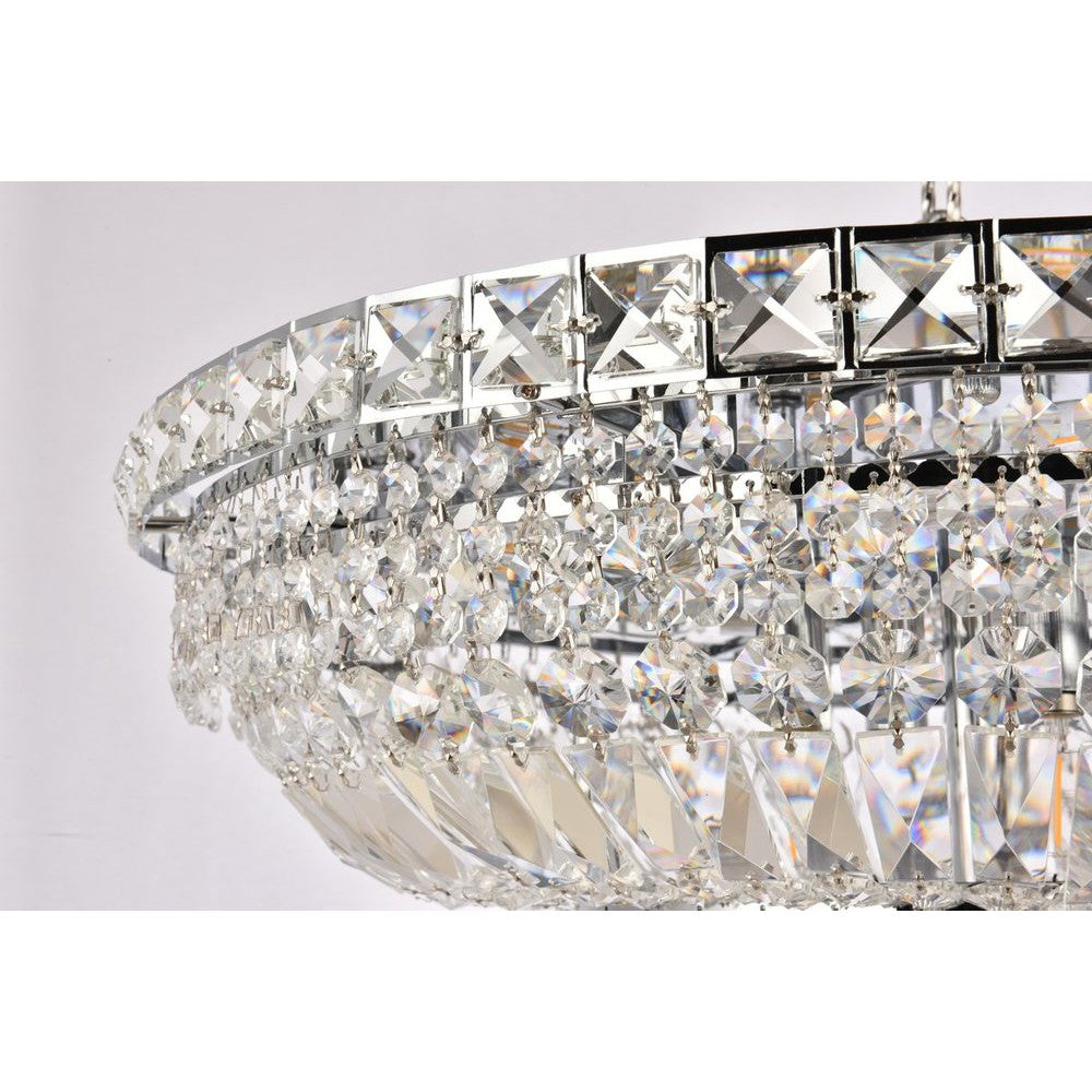 Elegant Lighting TRANQUIL V2528F24C/RC Flush Mount Transitional - Chrome