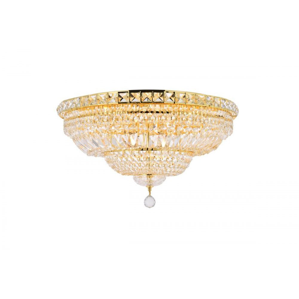 Elegant Lighting TRANQUIL V2528F24G/RC Flush Mount Transitional - Gold