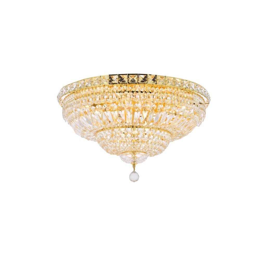 Elegant Lighting TRANQUIL V2528F24G/RC Flush Mount Transitional - Gold