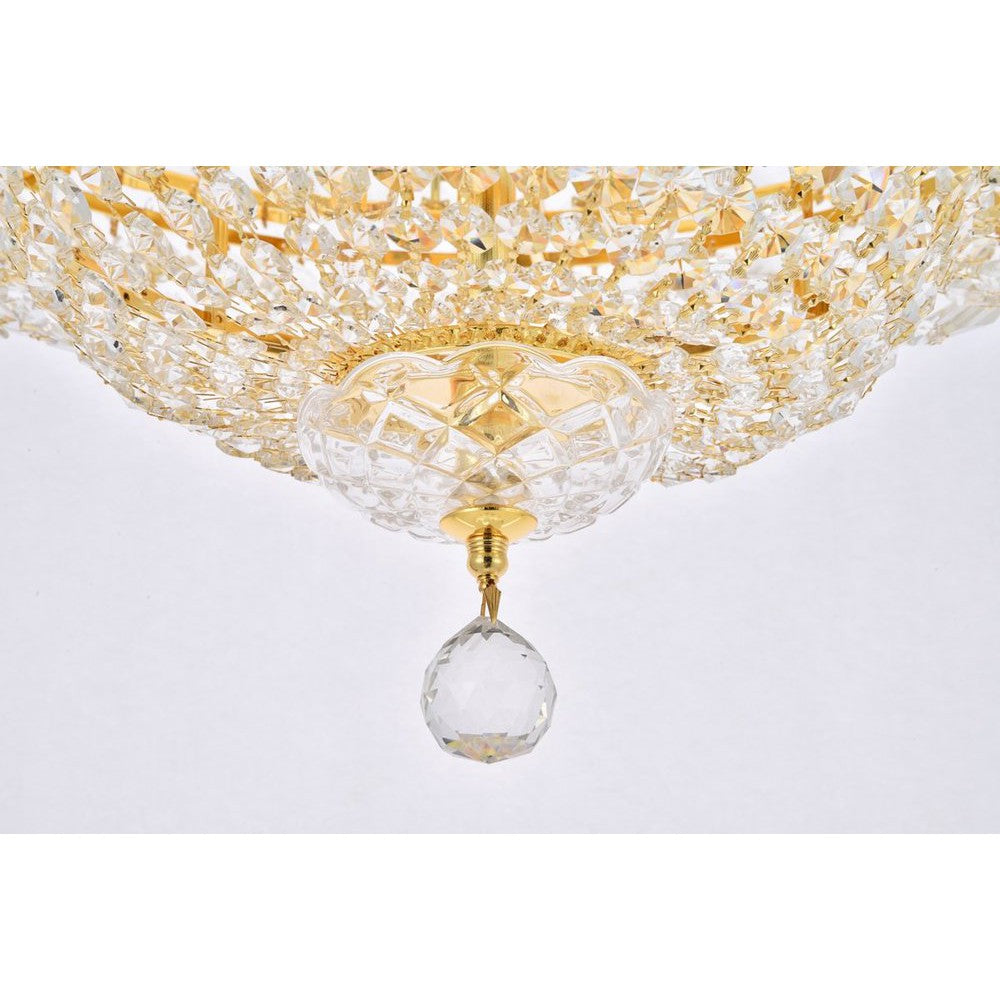 Elegant Lighting TRANQUIL V2528F24G/RC Flush Mount Transitional - Gold