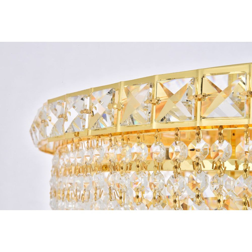 Elegant Lighting TRANQUIL V2528F24G/RC Flush Mount Transitional - Gold