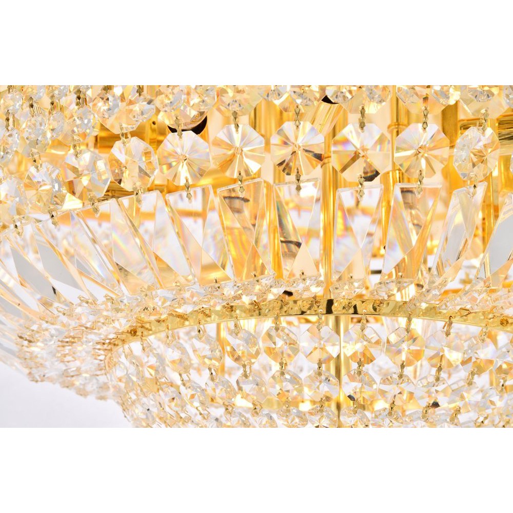 Elegant Lighting TRANQUIL V2528F24G/RC Flush Mount Transitional - Gold