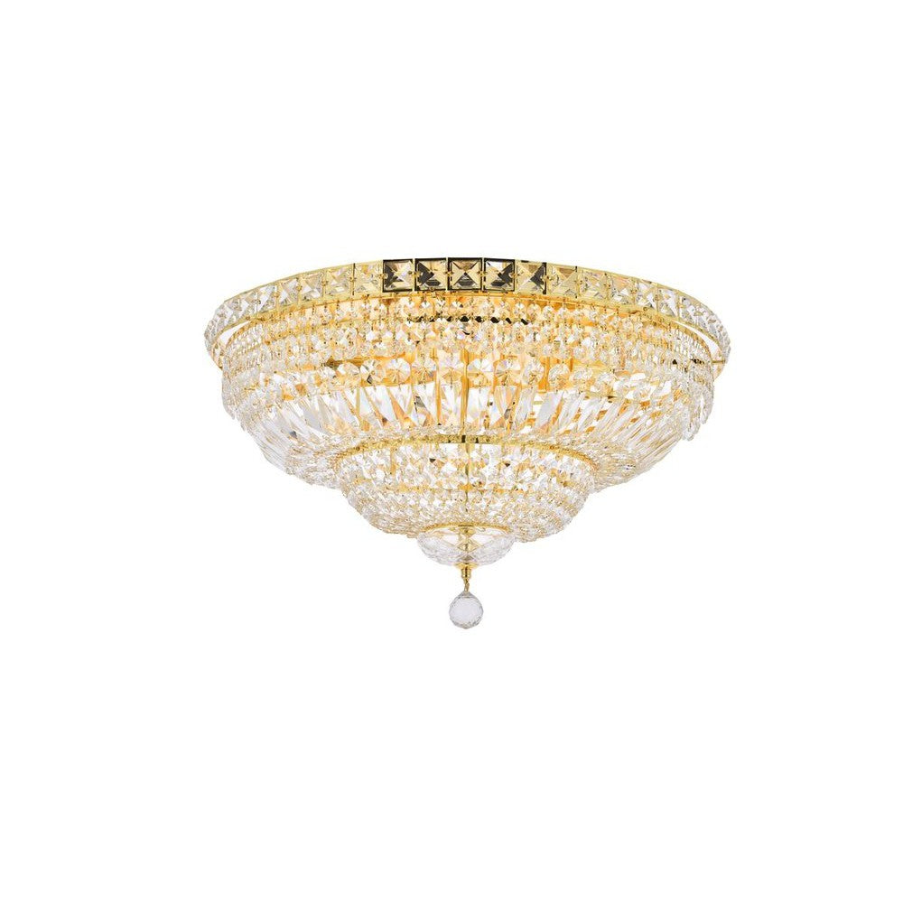 Elegant Lighting TRANQUIL V2528F24G/RC Flush Mount Transitional - Gold