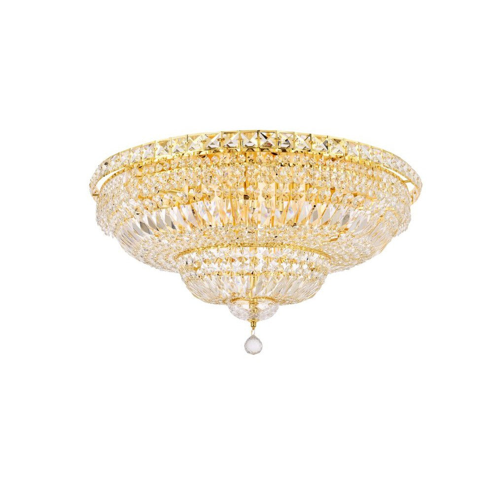 Elegant Lighting TRANQUIL V2528F30G/RC Flush Mount Transitional - Gold